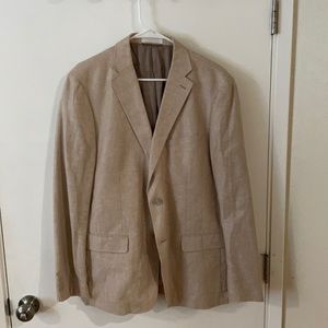 Calvin Klein linen cotton blazer beige 42r